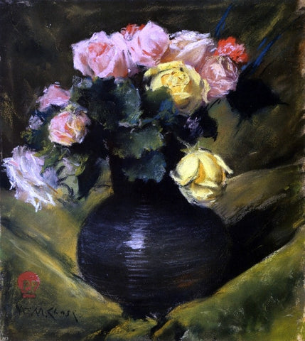  William Merritt Chase Flowers (also known as Roses) - Hand Painted Oil Painting
