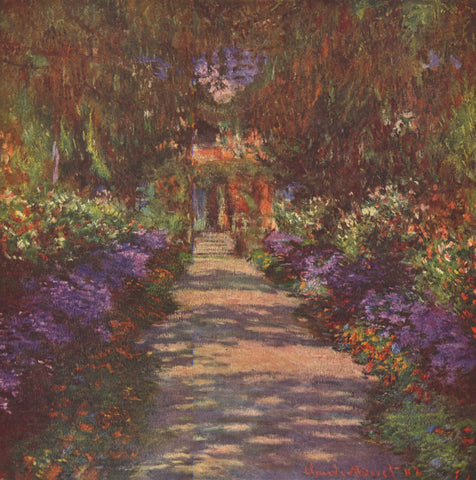  Claude Oscar Monet Garden Path - Hand Painted Oil Painting