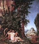  Albrecht Altdorfer Landscape with Satyr Family - Hand Painted Oil Painting