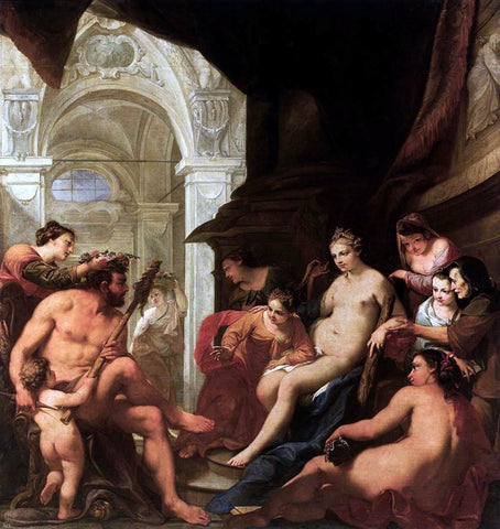  Antonio Bellucci Hercules in the Palace of Omphale - Hand Painted Oil Painting