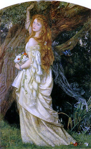  Arthur Hughes Ophelia ("And will he not come again?") - Hand Painted Oil Painting