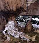  Arthur Rackham A Crowned Merman - Hand Painted Oil Painting