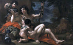  Baldassarre Franceschini Bacchus with Attendant Putti - Hand Painted Oil Painting