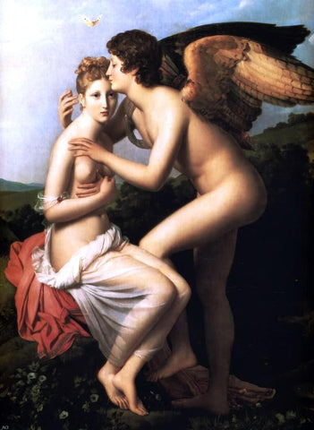  Baron Francois Gerard Psyche and Amour (also known as Cupid and Psyche) - Hand Painted Oil Painting