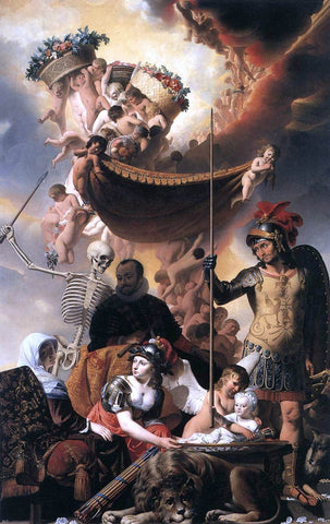  Caesar Van Everdingen Allegory of the Birth of Frederik Hendrik - Hand Painted Oil Painting