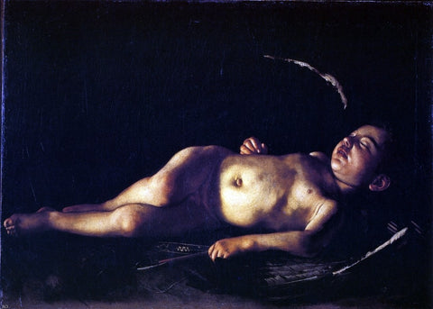  Caravaggio Sleeping Cupid - Hand Painted Oil Painting