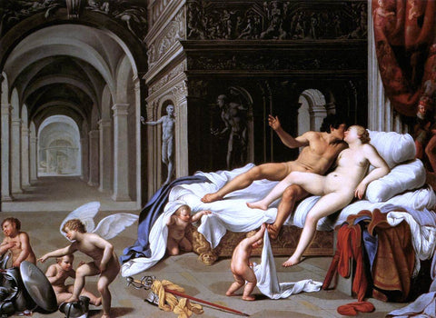  Carlo Saraceni Venus and Mars - Hand Painted Oil Painting