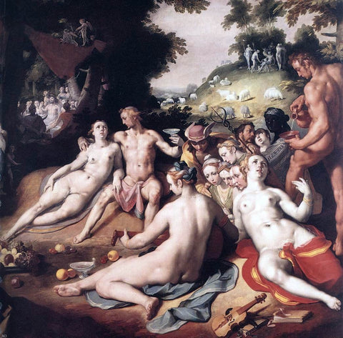  Cornelis Van Haarlem The Wedding of Peleus and Thetis (detail) - Hand Painted Oil Painting
