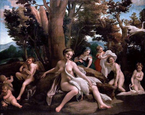  Correggio Leda with the Swan - Hand Painted Oil Painting