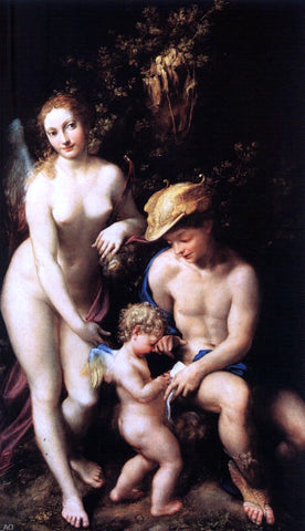  Correggio The Education of Cupid - Hand Painted Oil Painting