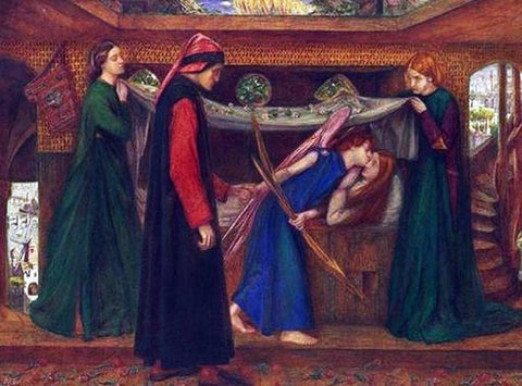  Dante Gabriel Rossetti Dante's Dream at the Time of the Death of Beatrice - Hand Painted Oil Painting