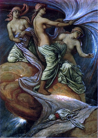  Elihu Vedder The Fates Gathering in the Stars - Hand Painted Oil Painting