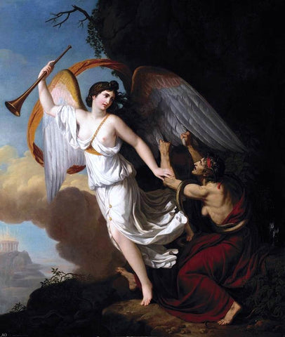  Francois-Guillaume Menageot Envy Plucking the Wings of Fame - Hand Painted Oil Painting