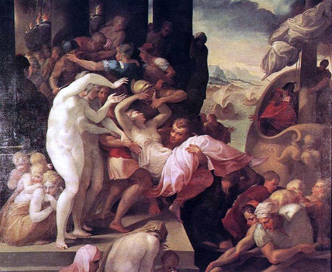  Francesco Primaticcio The Rape of Helene - Hand Painted Oil Painting
