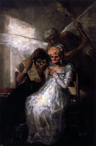  Francisco Jose de Goya Y Lucientes Time and the Old Women - Hand Painted Oil Painting