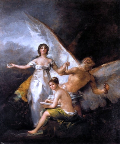  Francisco Jose de Goya Y Lucientes Truth Rescued by Time, Witnessed by History - Hand Painted Oil Painting