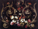  Gabriel De La Corte Grotesques with Flowers - Hand Painted Oil Painting