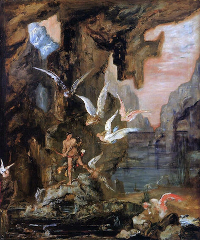  Gustave Moreau Hercules at Lake Stymphalos - Hand Painted Oil Painting
