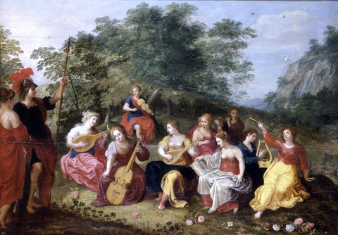 Hendrick Van Balen Minerva and the Nine Muses - Hand Painted Oil Painting