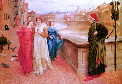  Henry Holiday Dante and Beatrice - Hand Painted Oil Painting