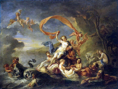  Jean-Baptiste Van Loo Triumph of Galatea - Hand Painted Oil Painting