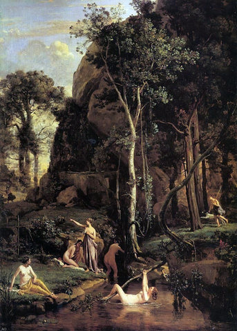  Jean-Baptiste-Camille Corot Diana Surprised at Her Bath - Hand Painted Oil Painting