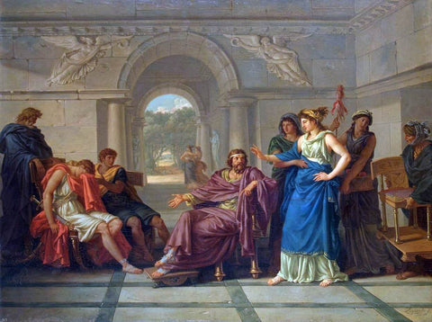  Jean-Jacques Lagrenee Helen Recognising Telemachus, Son of Odysseus - Hand Painted Oil Painting