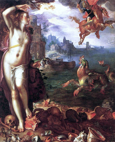  Joachim Wtewael Perseus and Andromeda - Hand Painted Oil Painting