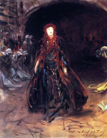  John Singer Sargent Ellen Terry as Lady Macbeth (sketch) - Hand Painted Oil Painting
