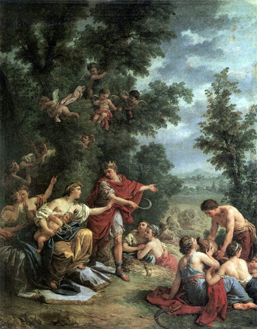  Louis-Jean-Francois Lagrenee Ceres Teaching Agriculture to King Triptolemus - Hand Painted Oil Painting
