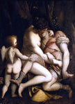  Luca Cambiaso Venus and Adonis - Hand Painted Oil Painting