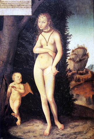  The Elder Lucas Cranach Venus with Cupid the Honey Thief - Hand Painted Oil Painting