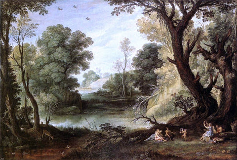  Paul Bril Landscape with Nymphs and Satyrs - Hand Painted Oil Painting