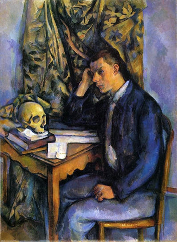  Paul Cezanne Boy with Skull - Hand Painted Oil Painting