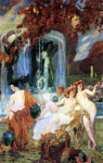  Paul Jean Gervais Jeunes femmes a la Vasque - Allegorie de Lautomne - Hand Painted Oil Painting