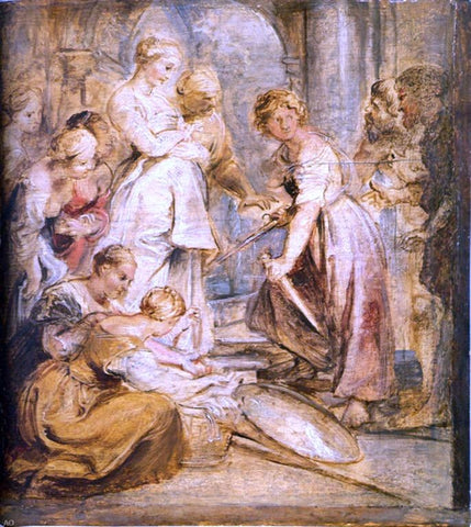  Peter Paul Rubens Achilles and the Daughters of Lykomedes - Hand Painted Oil Painting
