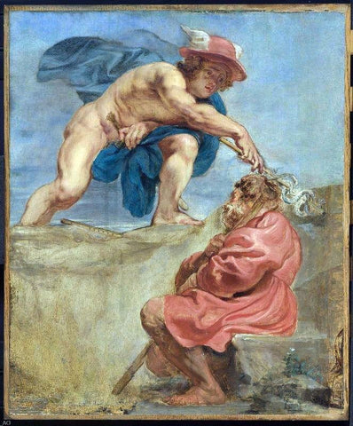  Peter Paul Rubens Mercury and a Sleeping Herdsman - Hand Painted Oil Painting