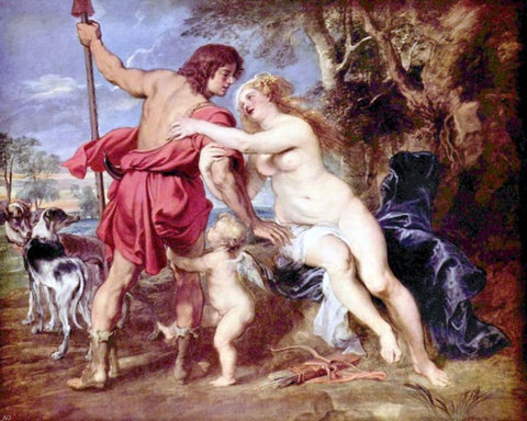  Peter Paul Rubens Venus und Adonis - Hand Painted Oil Painting