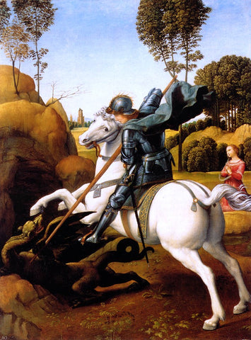 Raphael St. George and the Dragon - Hand Painted Oil Painting