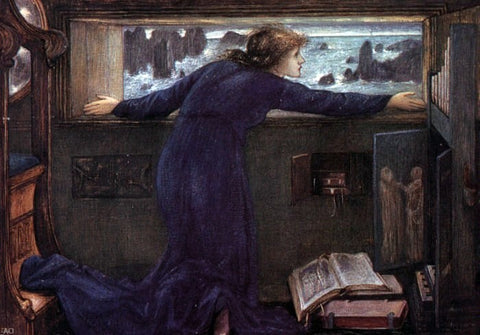  Sir Edward Burne-Jones Dorigen of Britain Waiting for the Return of Her Husband - Hand Painted Oil Painting
