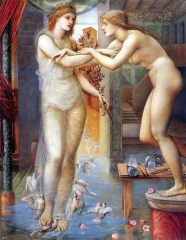  Sir Edward Burne-Jones Pygmalion and the Image III: The Godhead Fires - Hand Painted Oil Painting