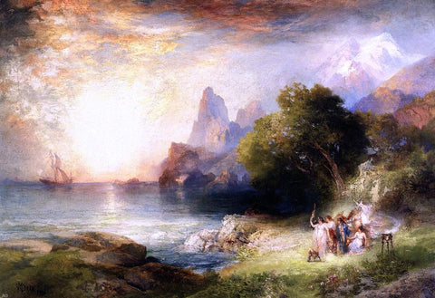  Thomas Moran Ulysses and the Sirens - Hand Painted Oil Painting