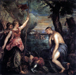  Titian Spain Succouring Religion - Hand Painted Oil Painting