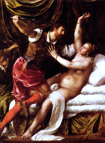  Titian Tarquin and Lucretia - Hand Painted Oil Painting