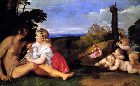 Titian The Three Ages of Man - Hand Painted Oil Painting