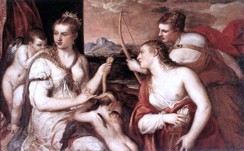  Titian Venus Blindfolding Cupid - Hand Painted Oil Painting
