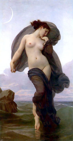  William Adolphe Bouguereau La Crepuscule (also known as Evening Mood) - Hand Painted Oil Painting