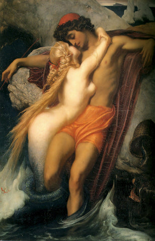  Lord Frederick Leighton The Fisherman and the Syren - Hand Painted Oil Painting