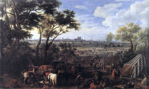  Adam Frans Van Der Meulen The Army of Louis XIV in Front of Tournai in 1667 - Hand Painted Oil Painting