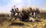  Adolf Schreyer The Charge - Hand Painted Oil Painting